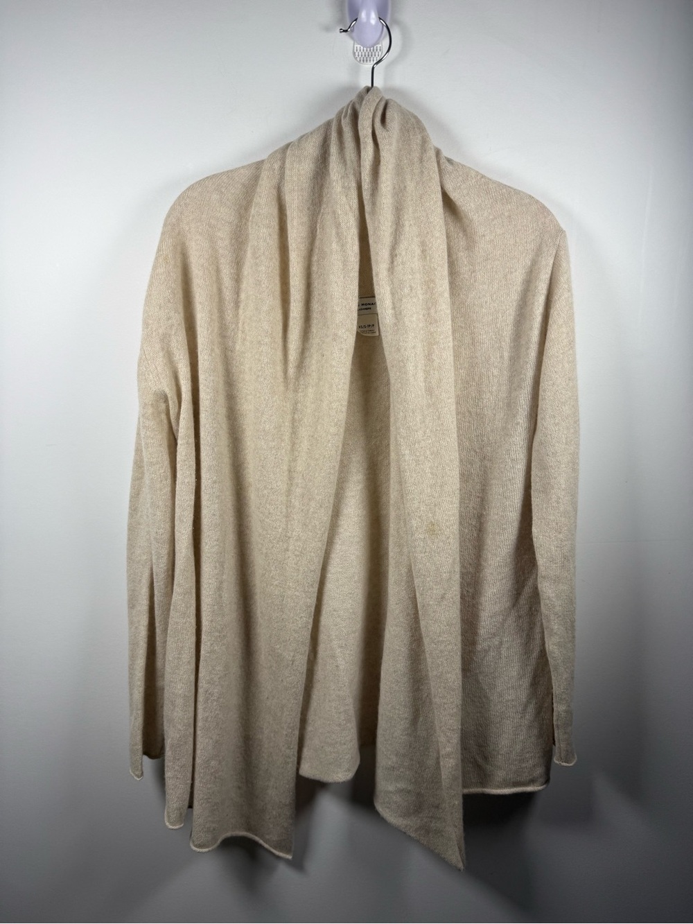 CLUB MONACO | 100% Cashmere Open Front Drape Cardigan Size S AS IS